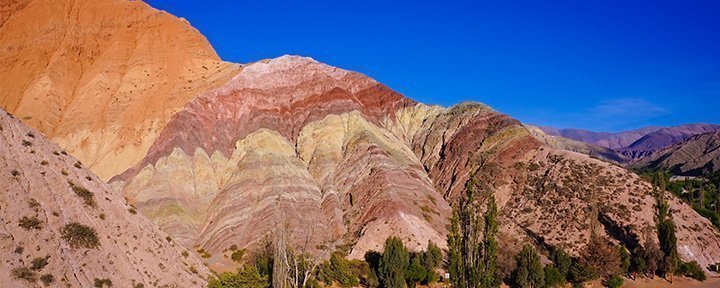 Udsigt over Cerro de los Siete Colores, Argentina