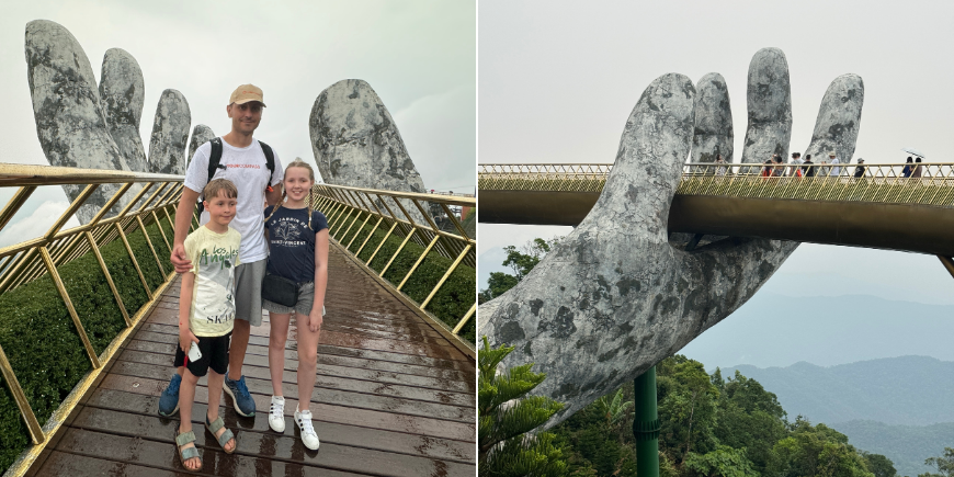 Vi går på broen i højden