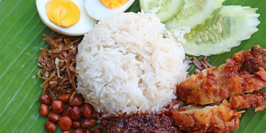 Nasi Lemak, der er Malaysias nationalret