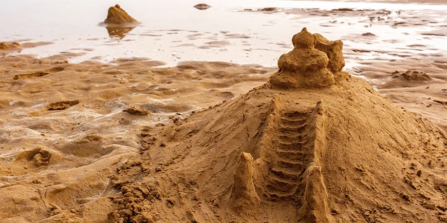 Sandslot på Bentota beach