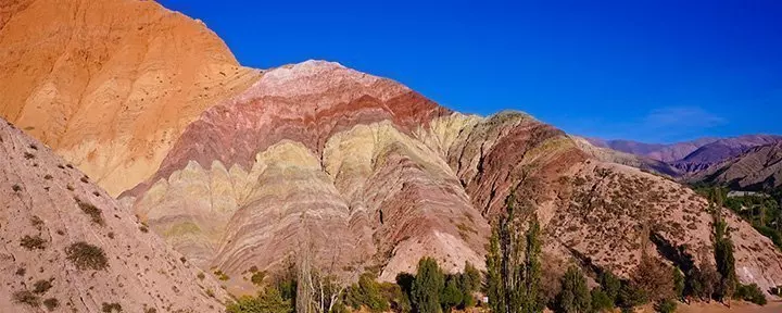 Udsigt over Cerro de los Siete Colores, Argentina