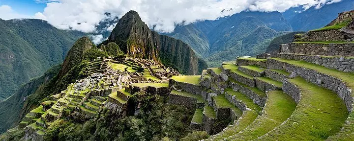 Udsigt over machu picchu i peru