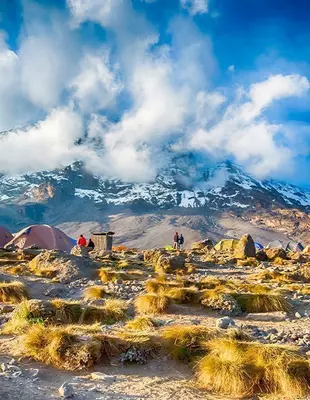 Karanga-lejren på Machame-ruten
