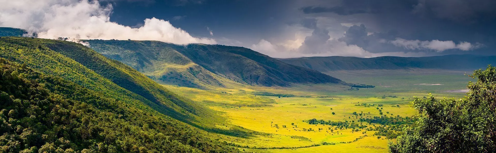 Overskyet ved Ngorongoro-krateret i Tanzania